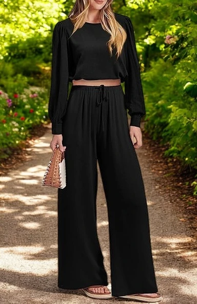 Yazlık Balon Kol Alt Üst Keten Takım ürün görseli 1