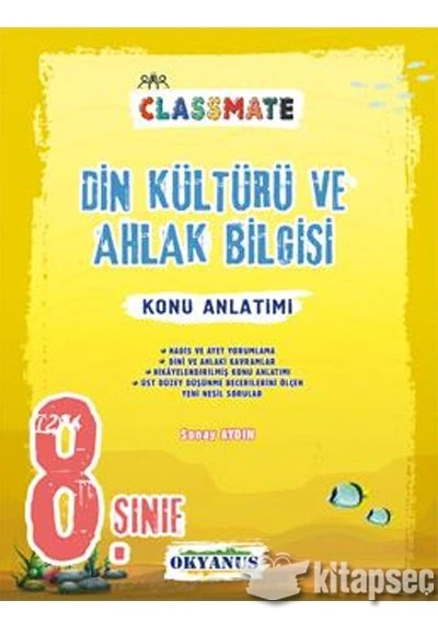 8. Sınıf Classmate Din Kültürü Ve Ahlak Bilgisi Konu Anlatımı Okyanus Yayınları