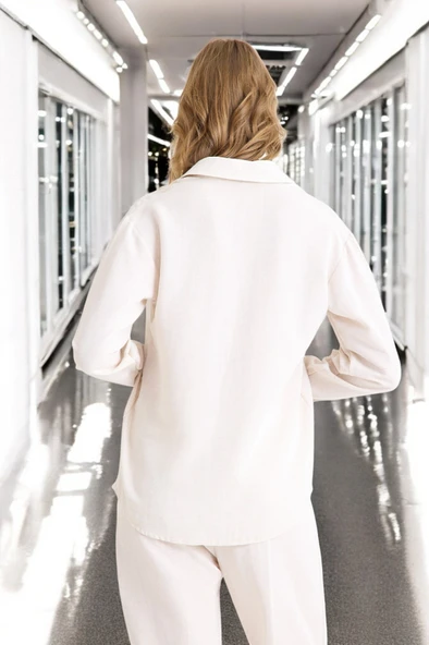 Yazlık Rahat Kadın Keten Takım - 12