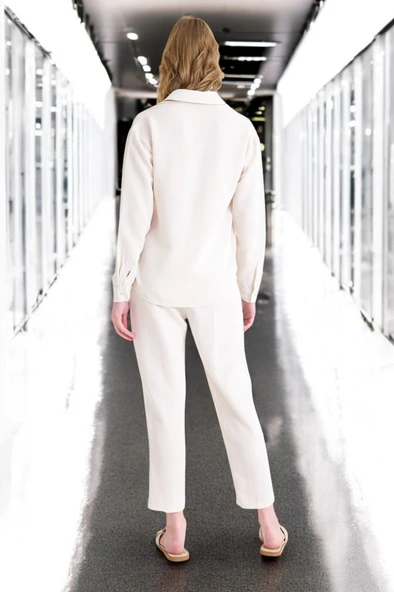 Yazlık Rahat Kadın Keten Takım - 2