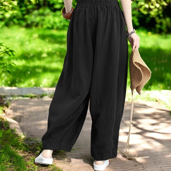 Yazlık Tasarım Şalvar Pantolon - 2