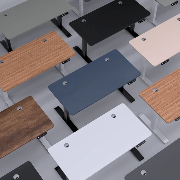 O-Flex Tek Motorlu Elektrikli Yükseklik Ayarlı Masa - 120x60 - Antrasit - 2
