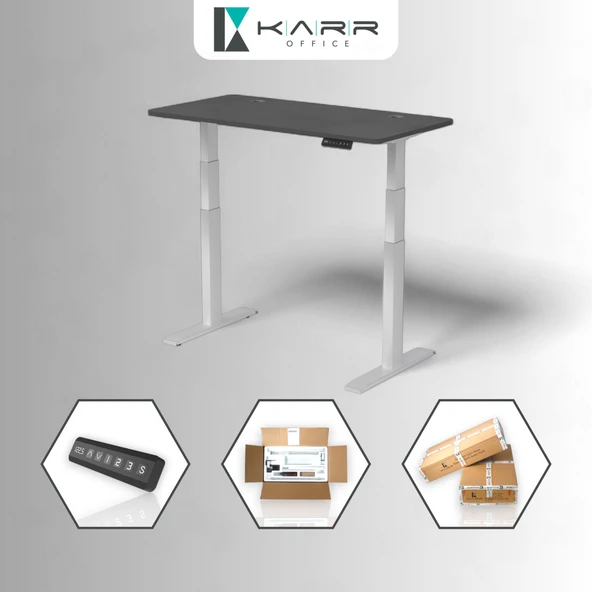 O-Flex Duo Çift Motorlu Elektrikli Yükseklik Ayarlı Masa - 120x60 - Barok - 2