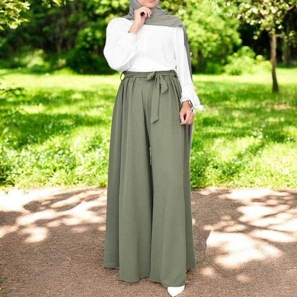 Yazlık Keten Şalvar Pantolon Kemerli ürün görseli 1