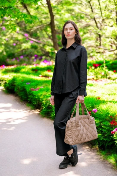 Yazlık Gömlek Pantolon İkili Keten Takım - 6