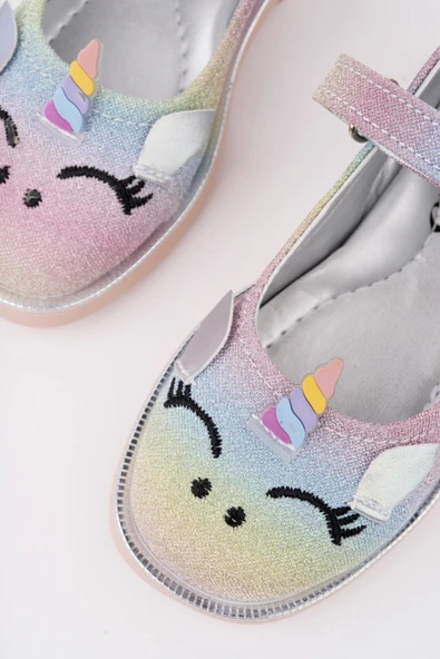 Muggo PATY Cırtlı ve Simli Günlük Kız Çocuk Babet - 7