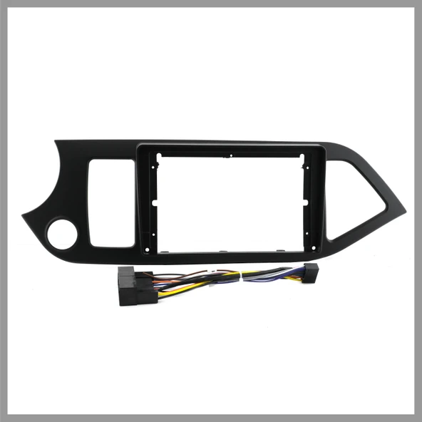 KIA PICANTO 2011-2016 9" SİYAH ANDROID MULTİMEDYA ÇERÇEVESİ - SOKET