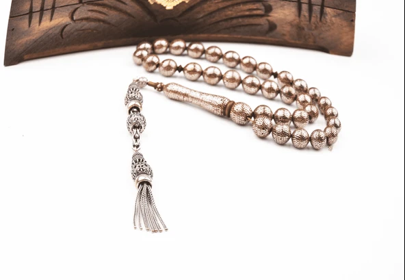 925 Ayar Gümüş Püsküllü Kuka Tesbih ürün görseli 1