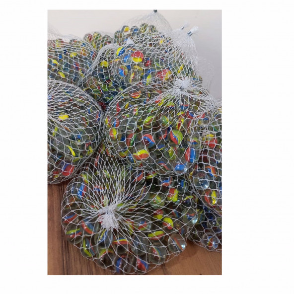 RENKLİ CAM MİSKET BİLYE EĞİTİCİ OYUNCAK 80 ADET - 6