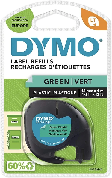 Dymo Letratag Orijinal Plastik Şerit Etiket 12mmx4m - 5
