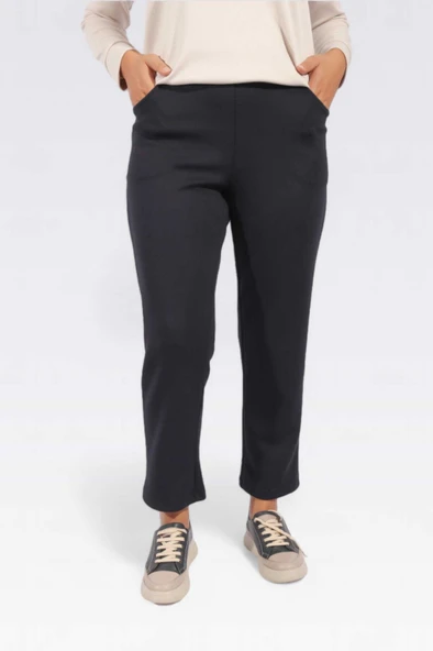 Tolga Saraçoğlu Minimalist Midi Kadın Pantolon - Rahat ve Şık - Resim 2