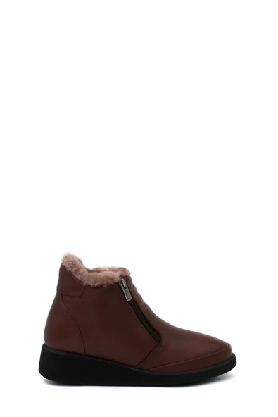 Hakiki Deri Kürklü  Kadın Kalın Taban Bot 411KZA707 ürün görseli