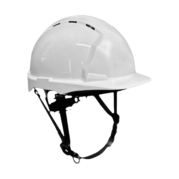 Baş Koruyucu Baret Beyaz EN397:2012+A1:2012 Standartlarına Uygun Kayışlı Ter Bezli - Resim 5