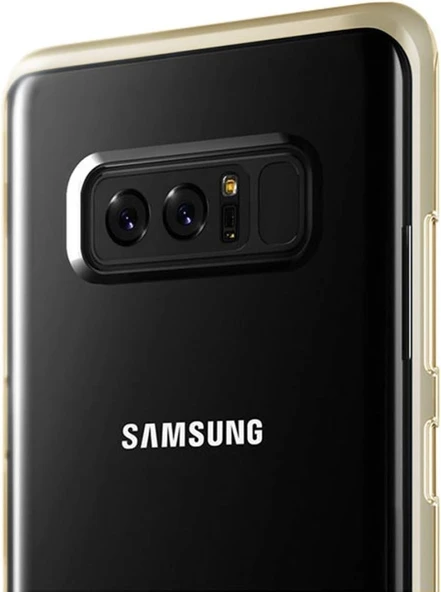 Verus Samsung Galaxy Note 8 Kılıf Crystal Bumper Series - Shine Gold - 3