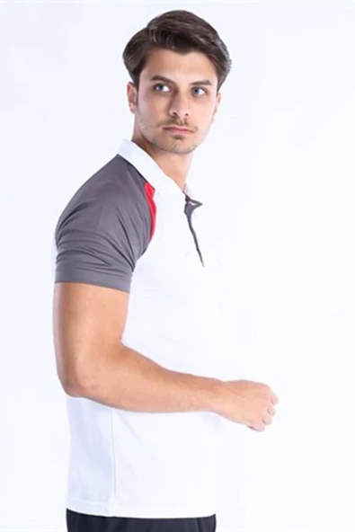 Sportive MODEL 06 Kamp Tişörtü-Beyaz/Antrasit - 4