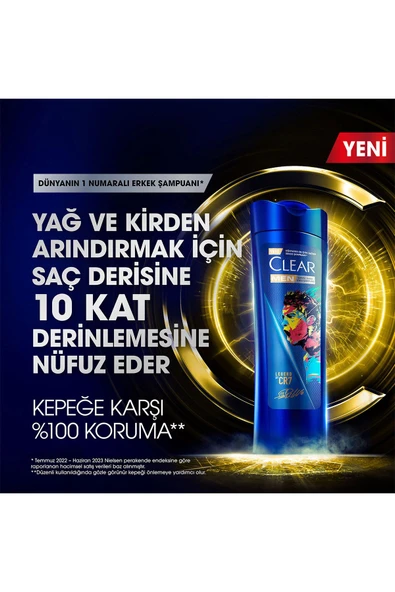 CLEAR Men Kepeğe Karşı Etkili Şampuan Legend By Cr7 350 ml X 3 - 3