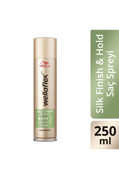 WELLA Wellaflex Silk Finish & Hold İpeksi Bitiş Ve Tutuş Sağlayan Saç Spreyi Ultra Strong Hold - 250 ml