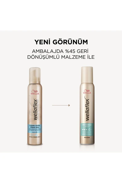 WELLA Wellaflex Invisible Hold Saç Köpüğü - 200 ml - 2