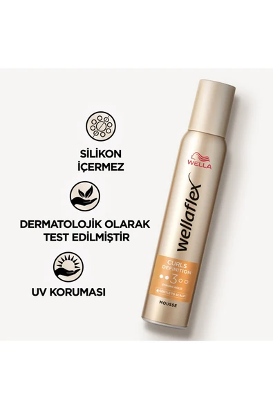 WELLA Wellaflex Curls Definition Bukle Belirginleştirici Saç Köpüğü Strong Hold - 200 ml - 5