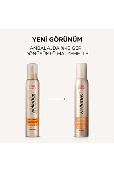 WELLA Wellaflex Curls Definition Bukle Belirginleştirici Saç Köpüğü Strong Hold - 200 ml - 6