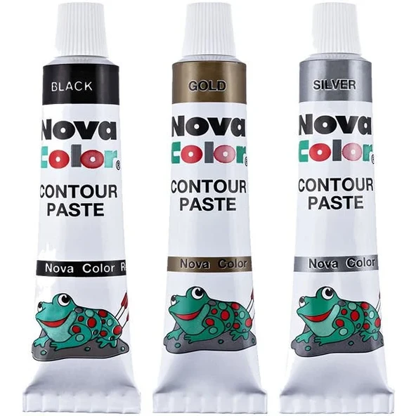 Nova Color Kontür Paste Altın Yaldız Renk NC 184 - 3