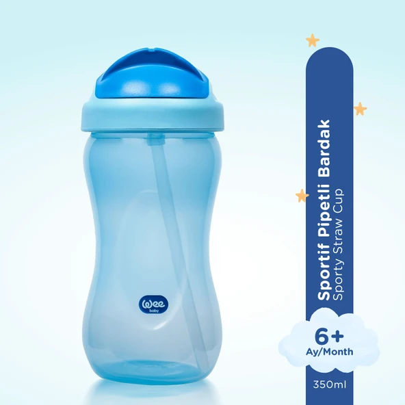 Wee Baby Pipetli Bardak 350 ml - MAVİ - 2