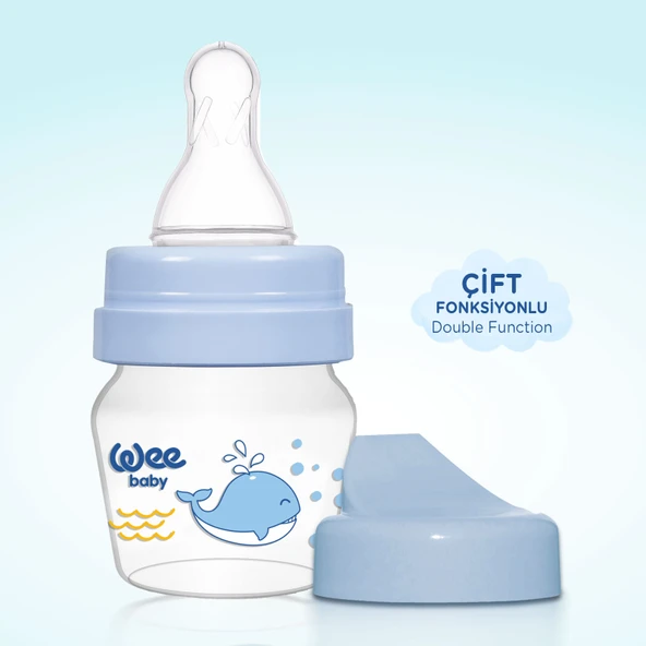 Wee Baby Mini PP Alıştırma Bardağı Seti 30 ml - MAVİ - 3