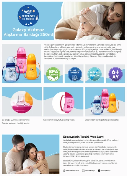 Wee Baby Galaxy Bardak 250 ml - MAVİ - 2