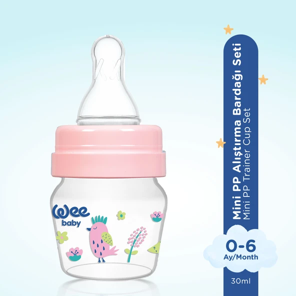 Wee Baby Mini PP Alıştırma Bardağı Seti 30 ml - PEMBE - 2