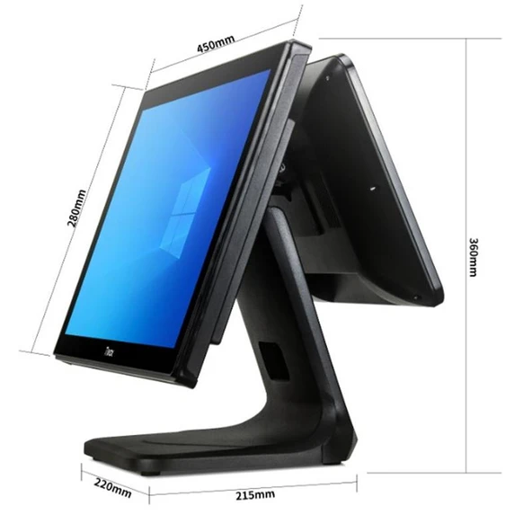 TIWOX TP-4950D 18.5" I5 5.NESİL 128GB NWME SSD 8GB DDR3 RAM 1366X768 POS PC + 13.2" MÜŞTERİ EKRANI - 2