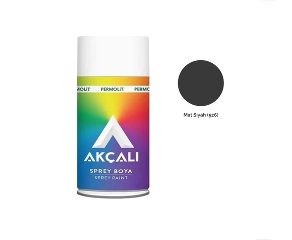 AKÇALI Tampon Sprey Boya 400 ml/ Mat Siyah 526