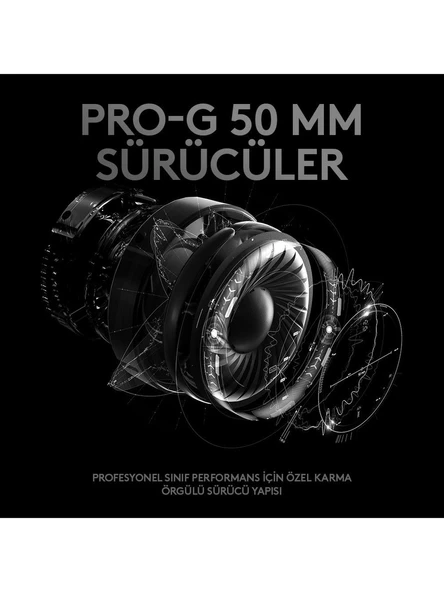 Logitech G Pro X 7.1 Kablolu Kulak Üstü Oyuncu Kulaklığı - 5