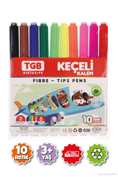 TGB Keçeli Kalem 10lu Jumbo