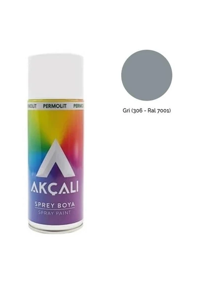 AKÇALI Tampon Sprey Boya 400 ml/ Gri  306-Ral 7001