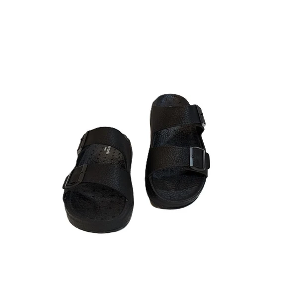 Pierre Cardin 7408 Siyah Çift Tokalı Yumuşak Taban Erkek Terlik - 9
