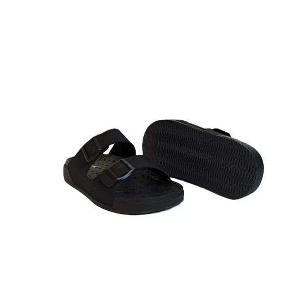Pierre Cardin 7408 Siyah Çift Tokalı Yumuşak Taban Erkek Terlik - 10
