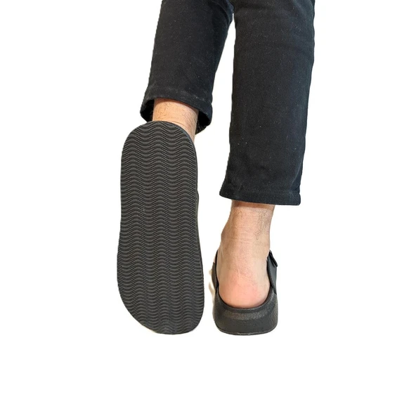 Pierre Cardin 7408 Siyah Çift Tokalı Yumuşak Taban Erkek Terlik - 6