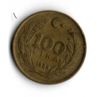 T.C. 100 Lira 1989 (mp1911) - 2