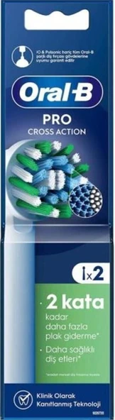 Oral-B Pro Cross Action X-filament Şarjlı Diş Fırçası Yedek Başlığı 2li - 2