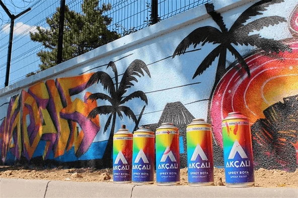 AKÇALI Tampon Sprey Boya 400 ml/ Kahve 325-Ral 8016 - 3