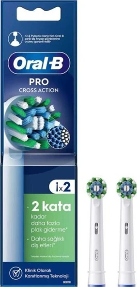 Oral-B Pro Cross Action X-filament Şarjlı Diş Fırçası Yedek Başlığı 2li