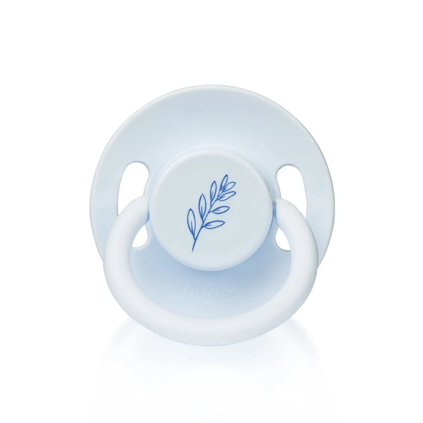 Wee Baby Pure Yuvarlak Uçlu Kauçuk Emzik No:1 - MAVİ