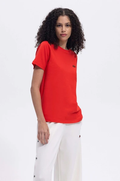 Ellesse Kadın Bisiklet Yaka Kırmızı Tişört EF1741RD - 4