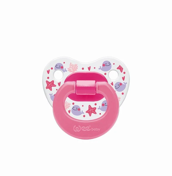 Wee Baby Desenli Damaklı Emzik No:2 - PEMBE