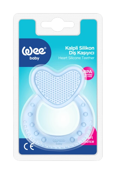 Wee Baby Kalpli Silikon Diş Kaşıyıcı - MAVİ