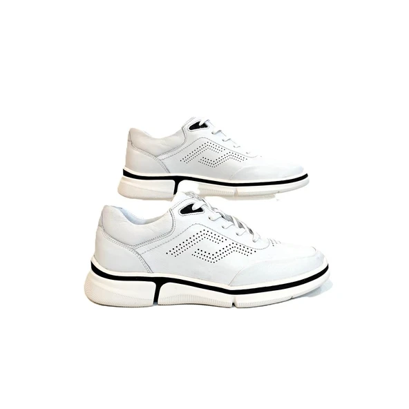 Voyager m184 Beyaz Renk Full Hakiki Deri Erkek Spor Ayakkabı - 7