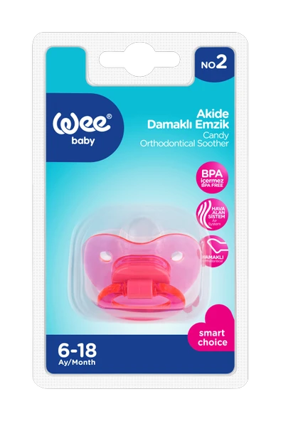 Wee Baby Akide Damaklı Emzik No:2 - PEMBE - 3