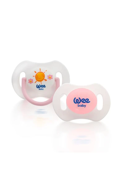 Wee Baby 2'li Gece Gündüz Emzik No:2 (Saklama Kabı Hediyeli) - PEMBE
