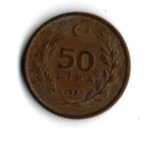 T.C. 50 Lira 1989 (mp1928) - Resim 2
