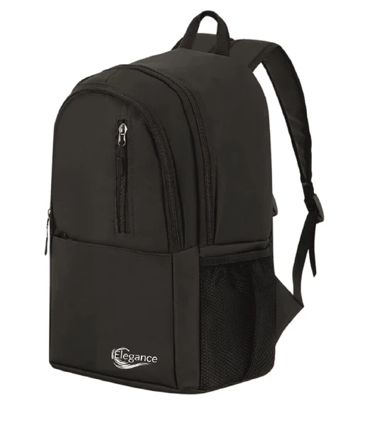 Elegance Unisex Geniş Hacimli Çok Gözlü Su Geçirmez Lise Ortaokul İlkokul Okul Çantası SİYAH